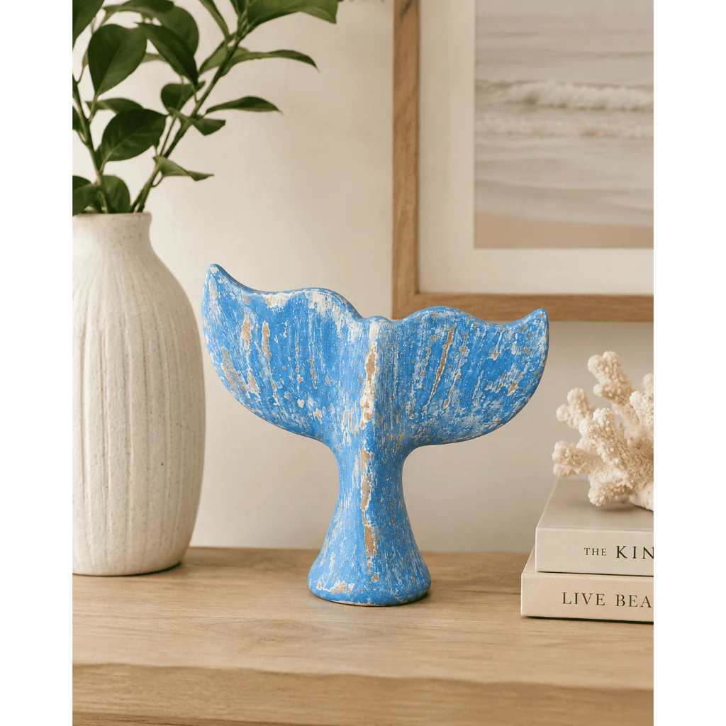 Rabo de Baleia em Barro Artesanal Azul Serenity Crafto